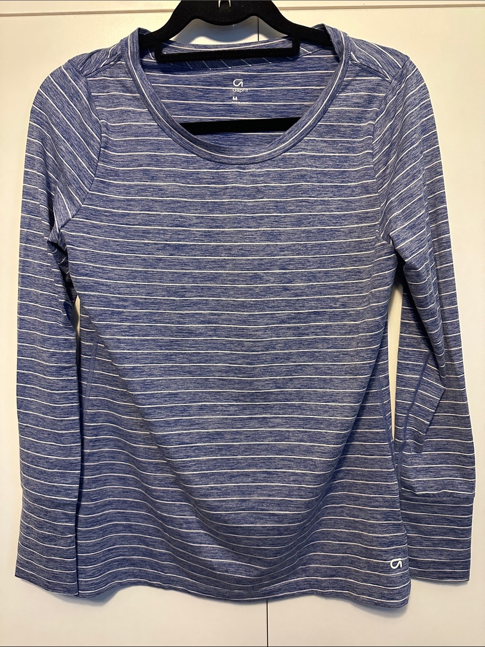 GAP Navy and White Striped Long Sleeve Tee